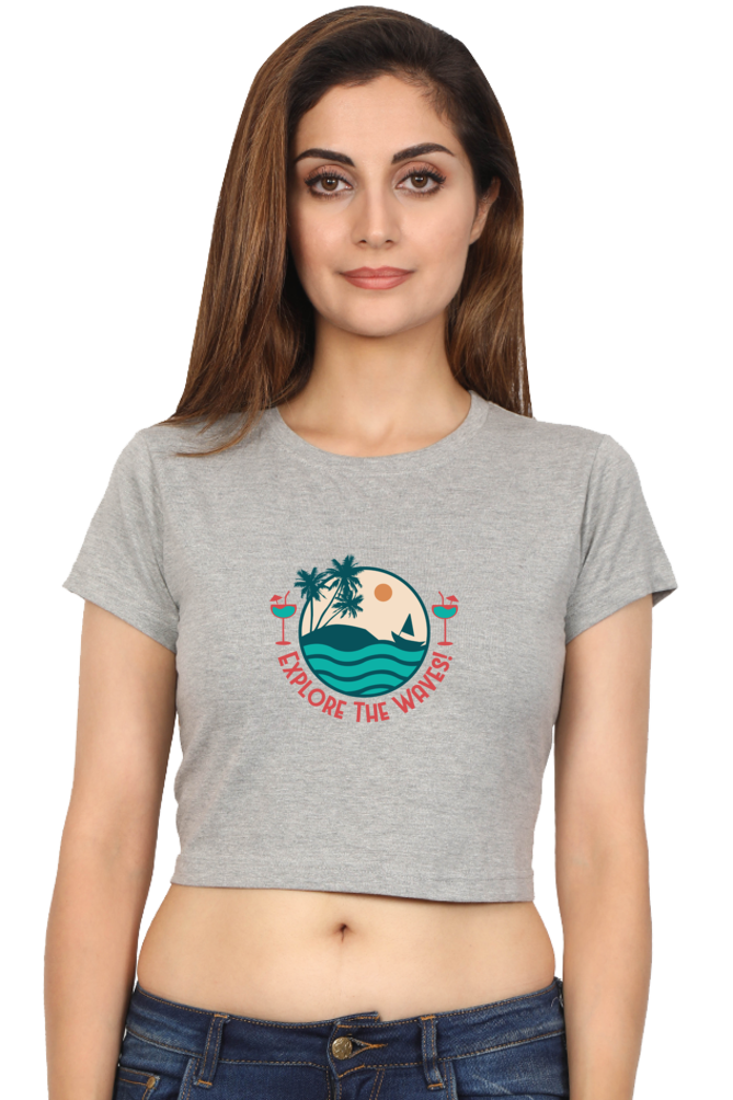 Women's Summer Crop Top - Explore