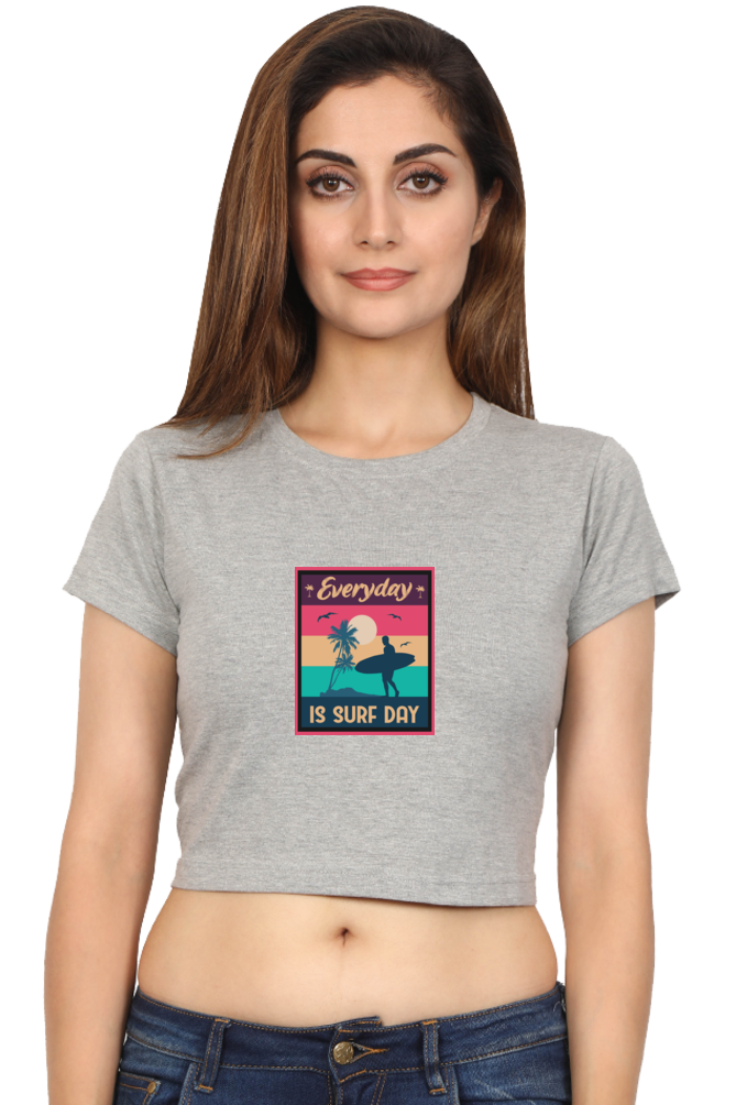 Women's Summer Crop Top - Surf Day