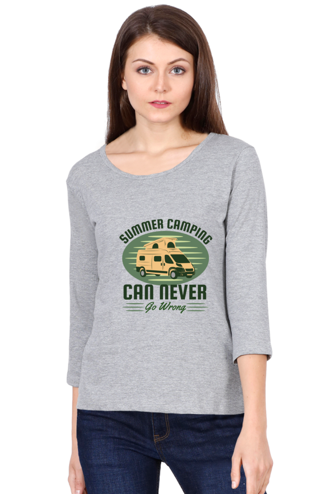Women’s Full Sleeves Summer T-Shirts -  Camping
