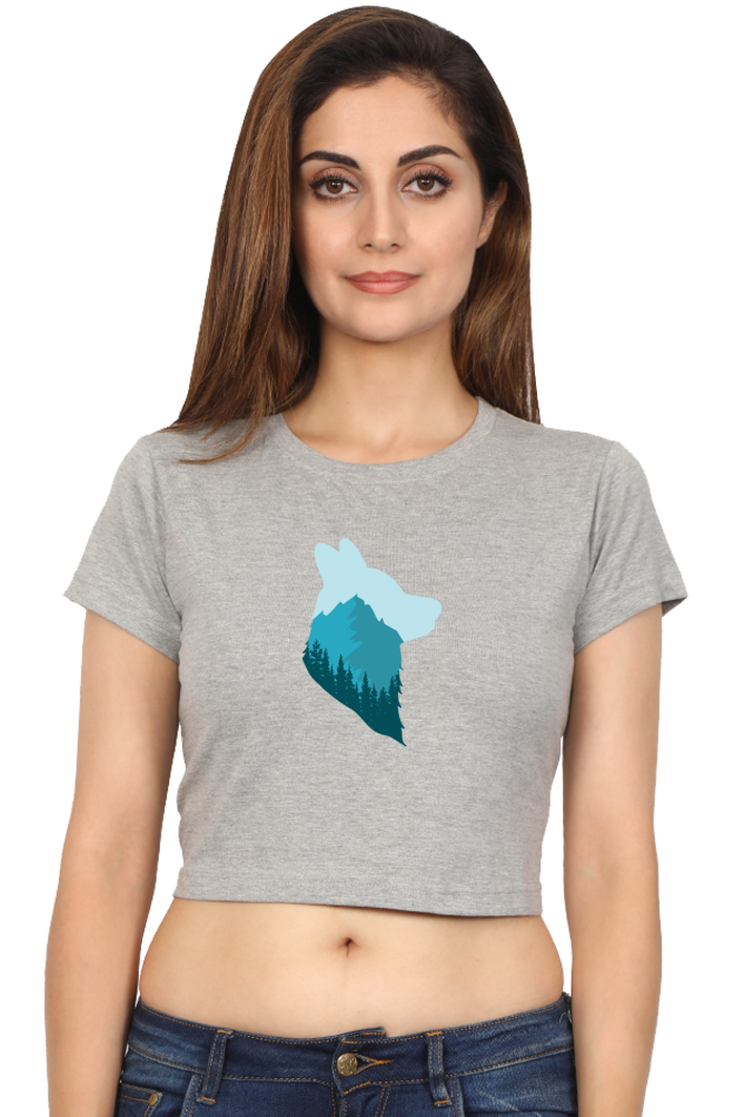Women Adventure Crop Top - wolf