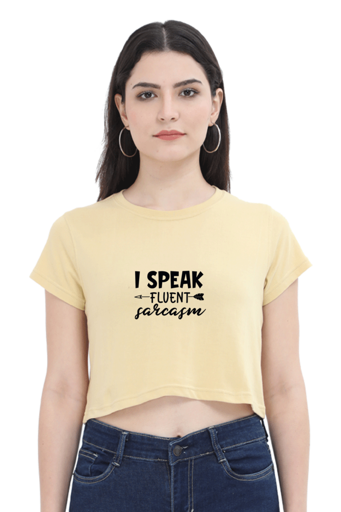 Women Funny & Queen SVG Crop Top - Fluent