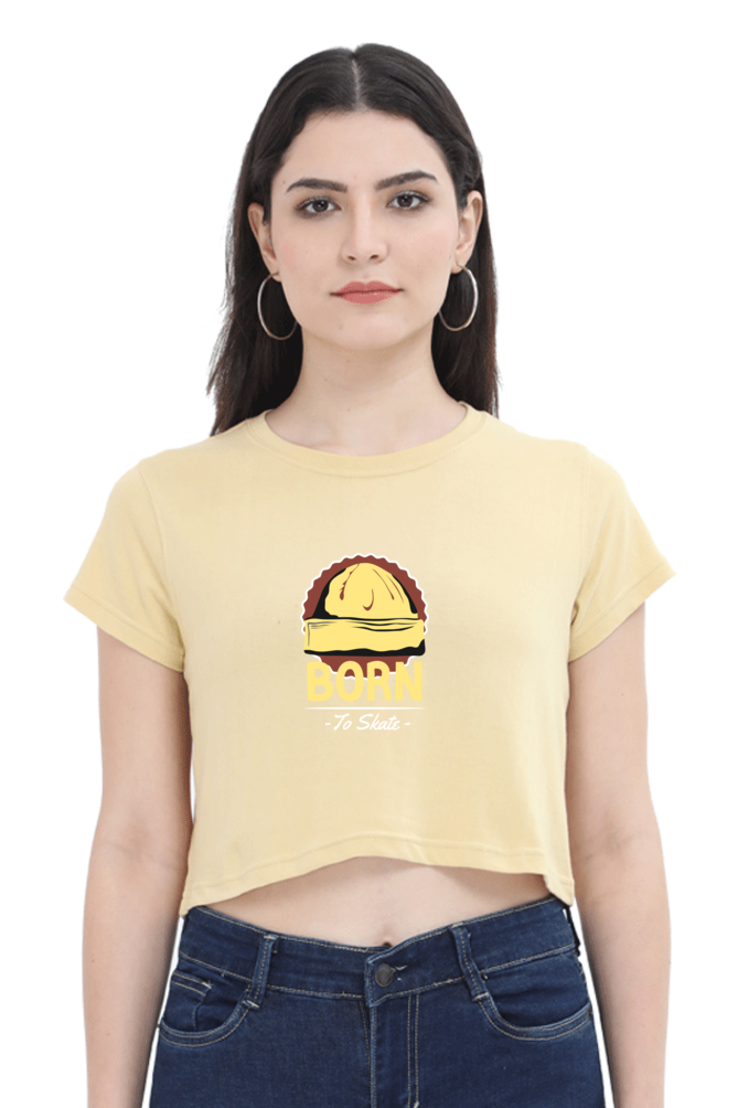 Women Skateboard Crop Top - Born
