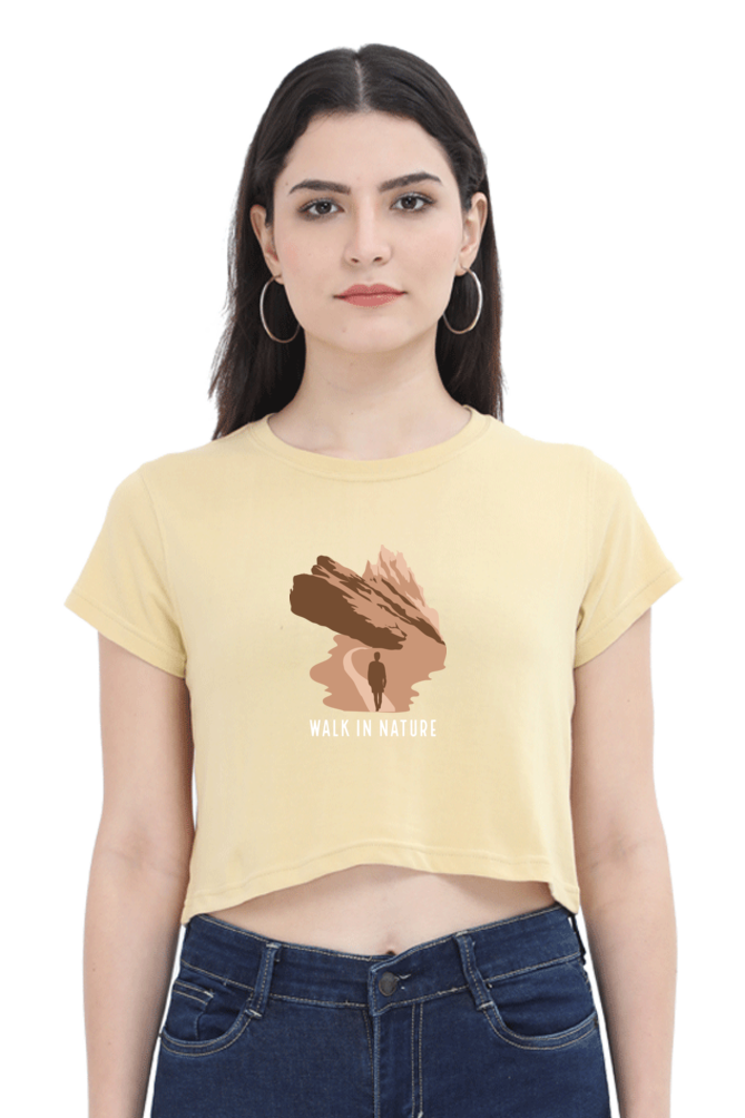Women Adventure Crop Top - nature walk