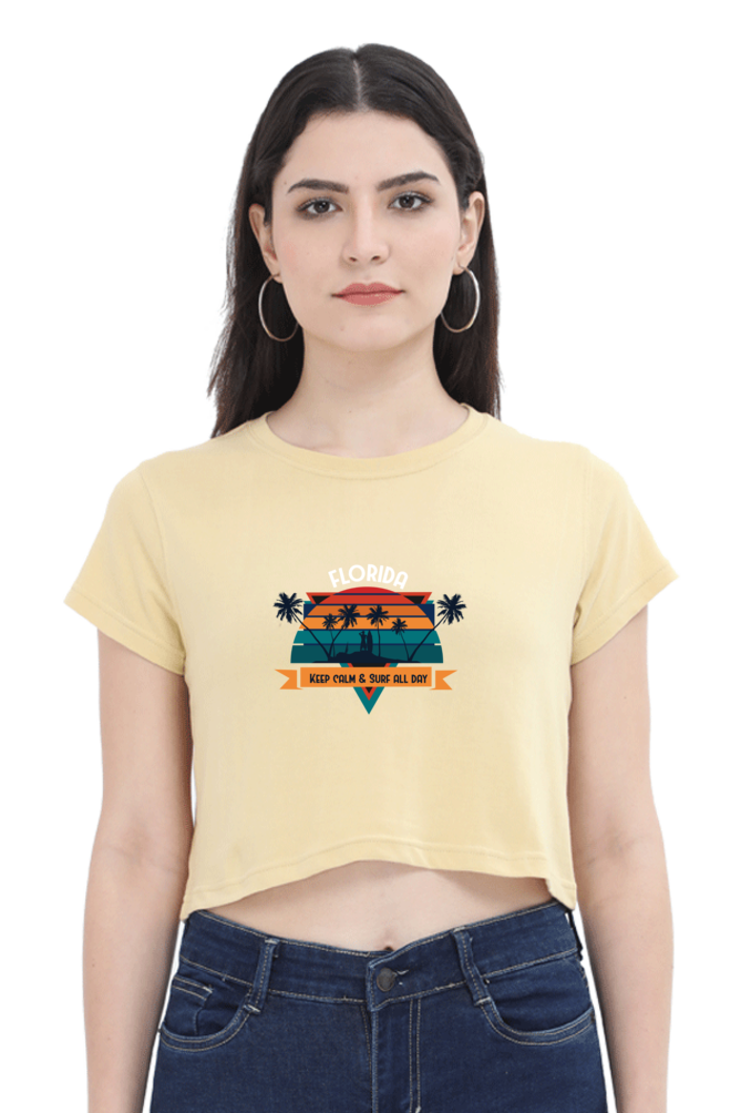 Women's Summer Crop Top - Florida