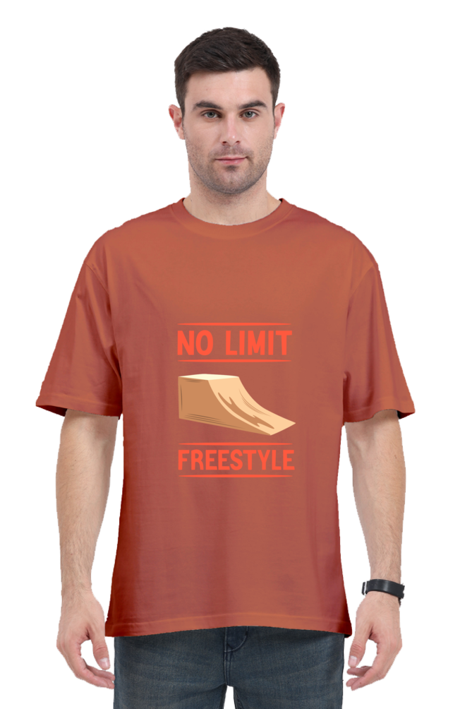 Men Skateboard Oversized Classic T Shirt  - Freestyle