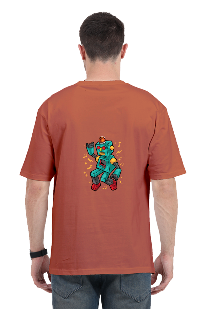 Men Oversized Classic Dance T Shirt - dancing robo