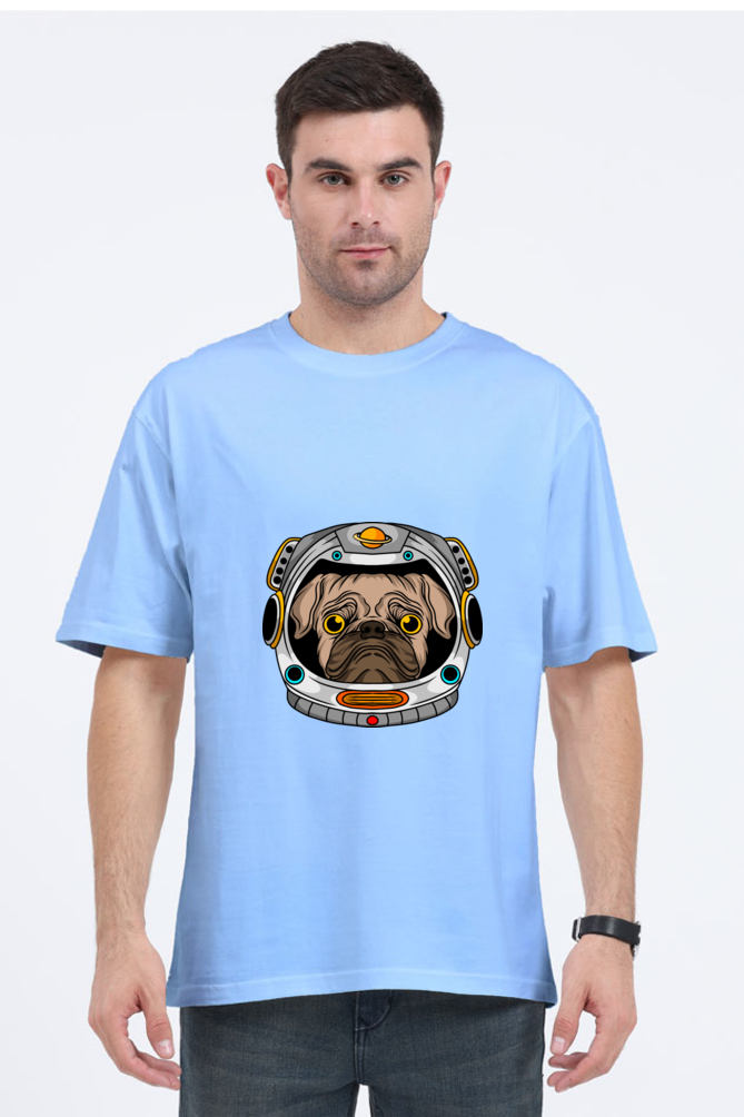 Men Animal's & Monster's  Oversized Classic T Shirt  -  helmet dog