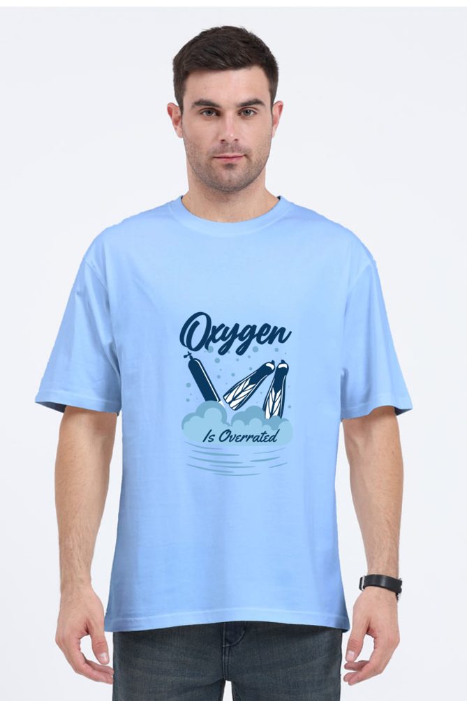 Men Swimming Oversized Classic T Shirt  - Overrated