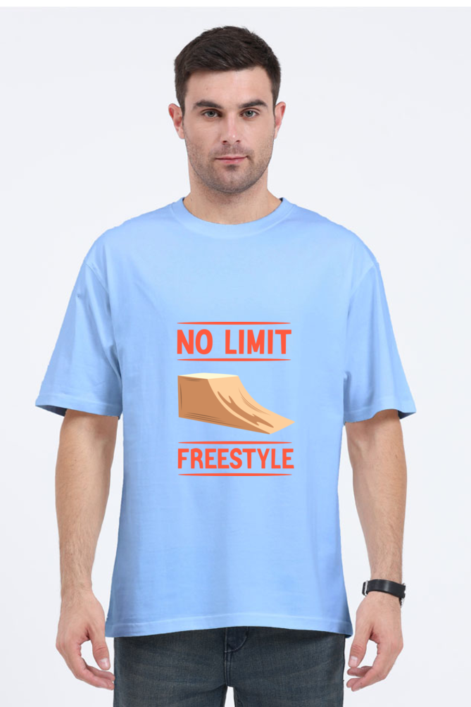 Men Skateboard Oversized Classic T Shirt  - Freestyle