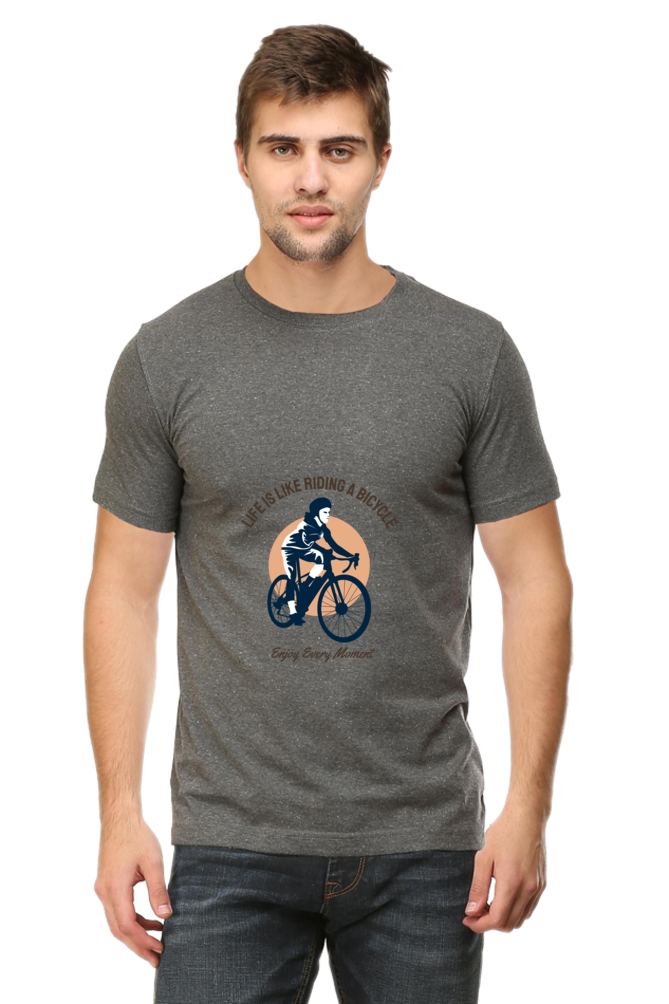 Men's Rider Cotton Round Neck T-Shirt - life
