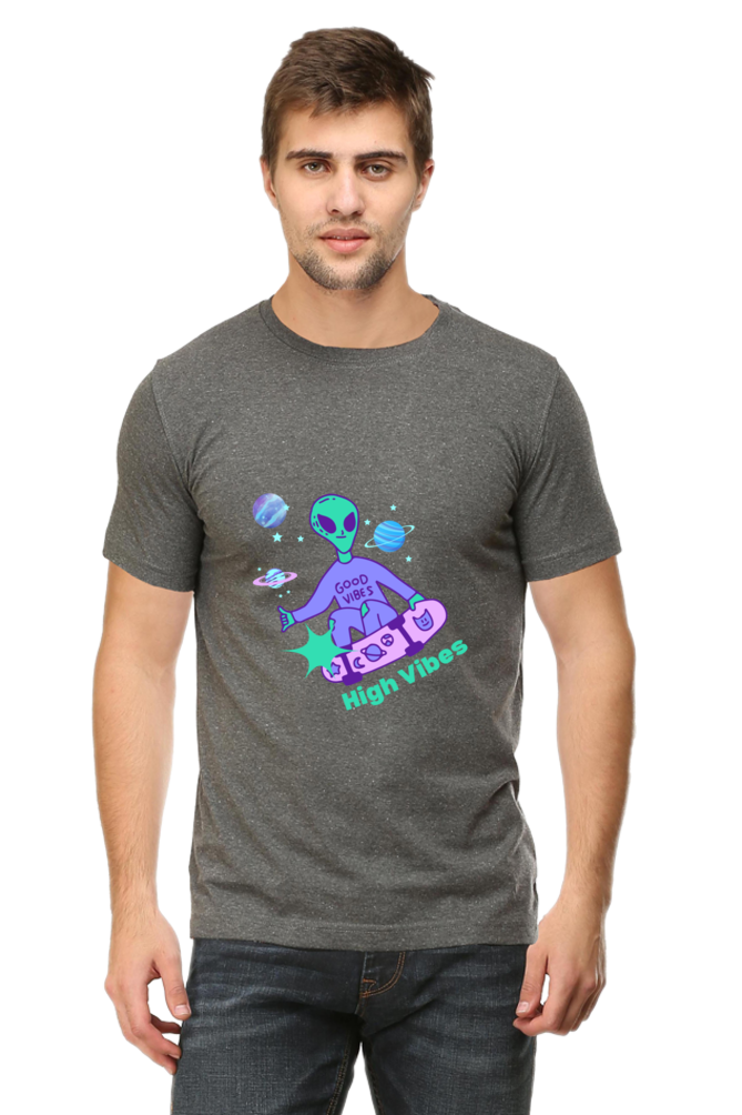 Men's Round Neck T-Shirt - High Vibes