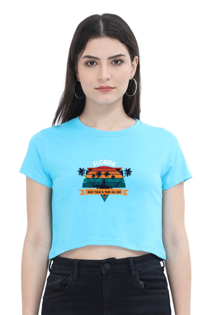Women's Summer Crop Top - Florida