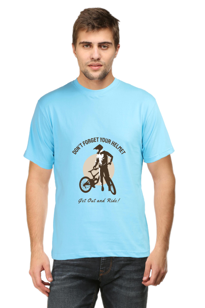 Men's Rider Cotton Round Neck T-Shirt - helmet