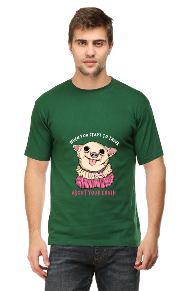 Men's Funny & Queen SVG Round Neck T-Shirt - crush