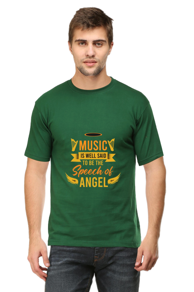 Music Unisex Cotton Round Neck T-shirt - Speech of Angle