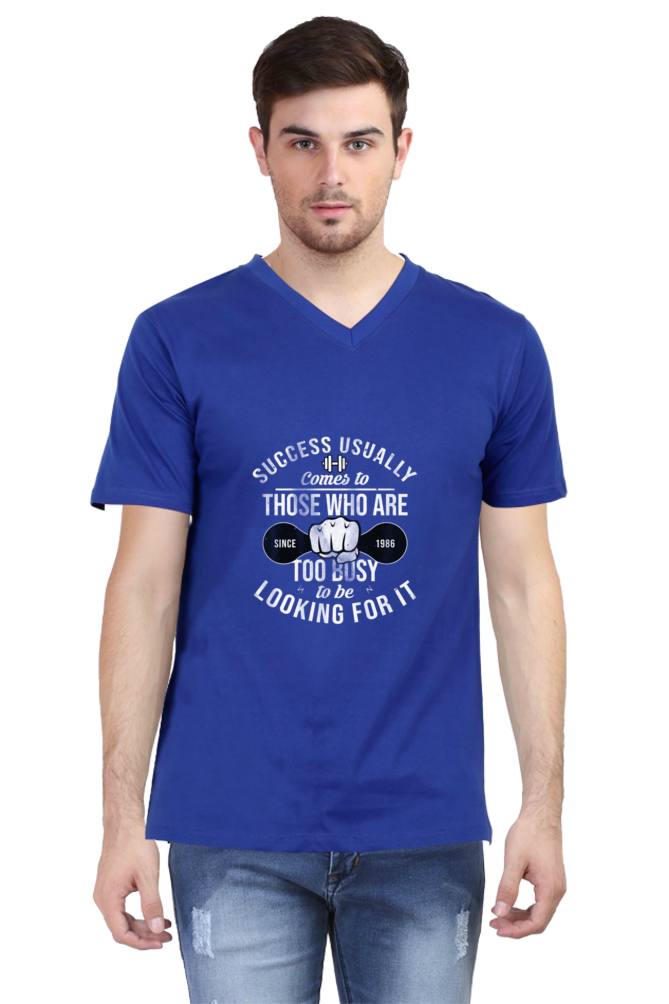 Men's V Neck T-Shirt - Too Busy To Be Looking For It