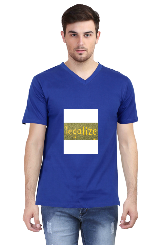 Men's V Neck T-Shirt - Legalize