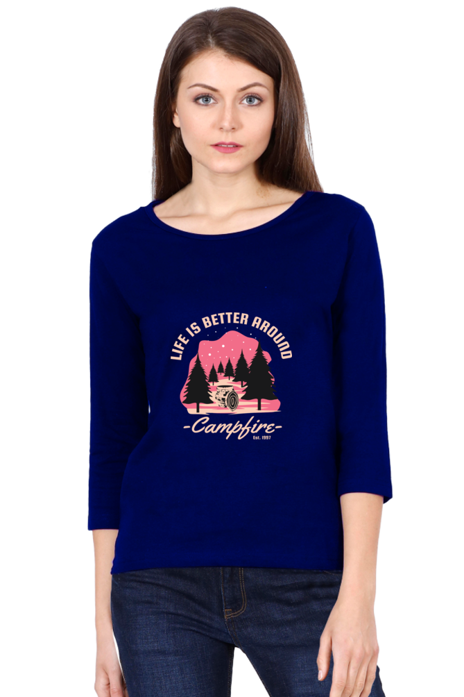 Women’s Full Sleeves Adventure T-Shirts - life is better