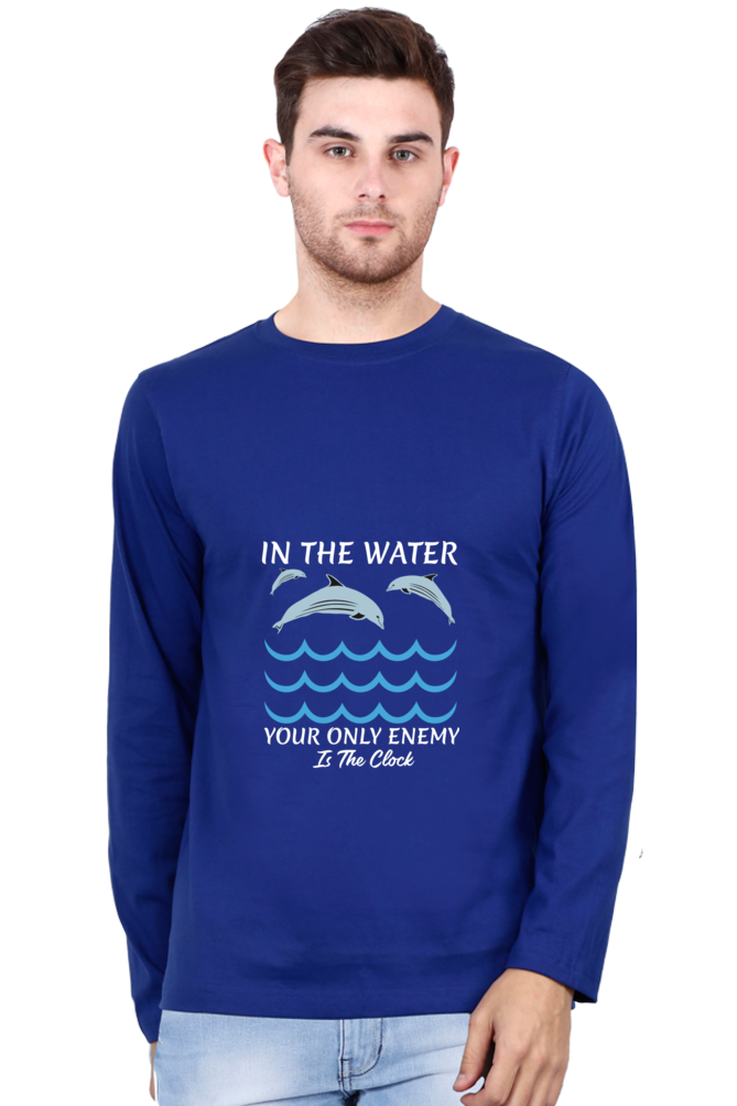 Men’s  Swimming Full Sleeve - T Shirt - The Clock