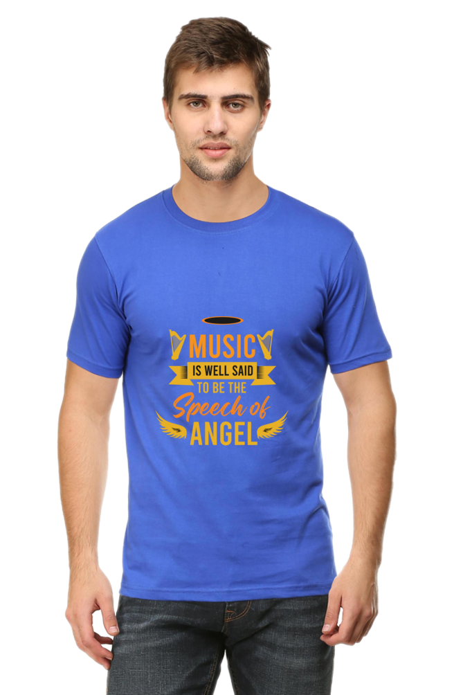 Music Unisex Cotton Round Neck T-shirt - Speech of Angle
