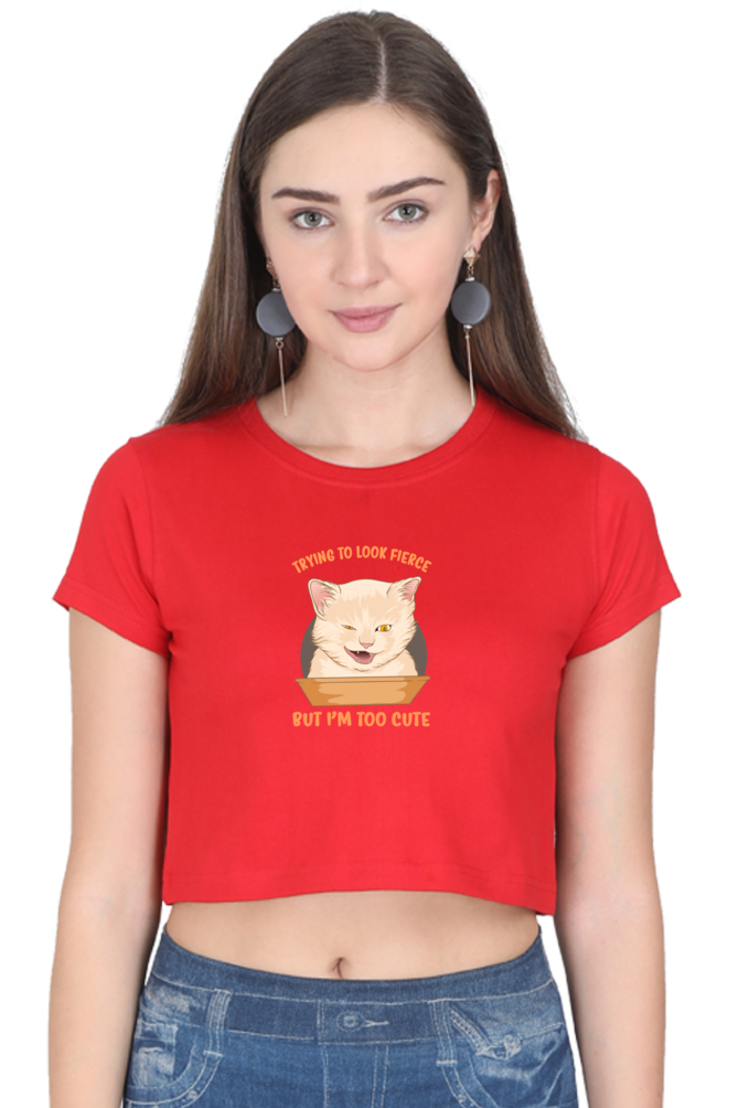 Women Funny & Queen SVG Crop Top - Fierce