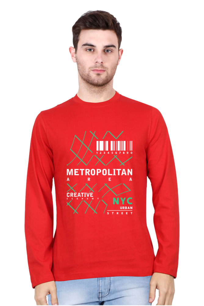 Men’s Full Sleeve - T Shirt -  Metropolitan