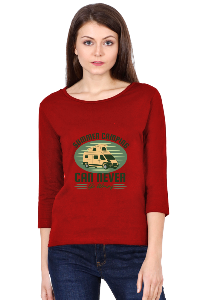 Women’s Full Sleeves Summer T-Shirts -  Camping