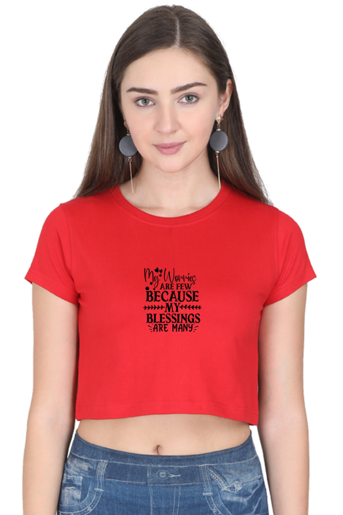 Women Motivational Crop Top - Blessings