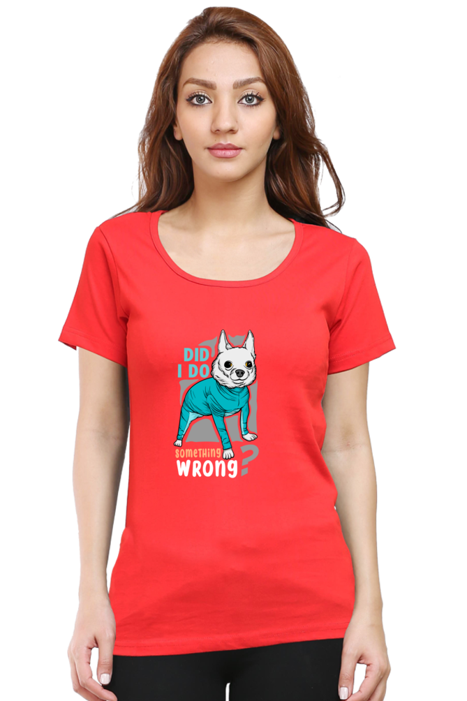Women’s Round Neck Printed Funny & Queen SVG T-Shirts -  wrong