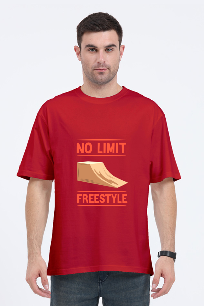 Men Skateboard Oversized Classic T Shirt  - Freestyle