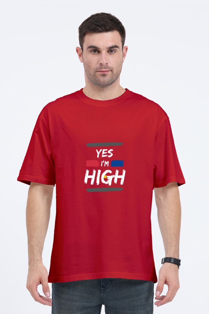 Round Neck Half-Sleeves - I'M High T-Shirt