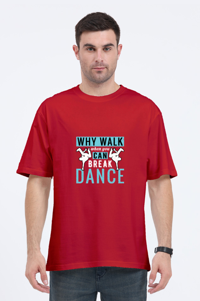 Men Oversized Classic T Shirt - Break Dance