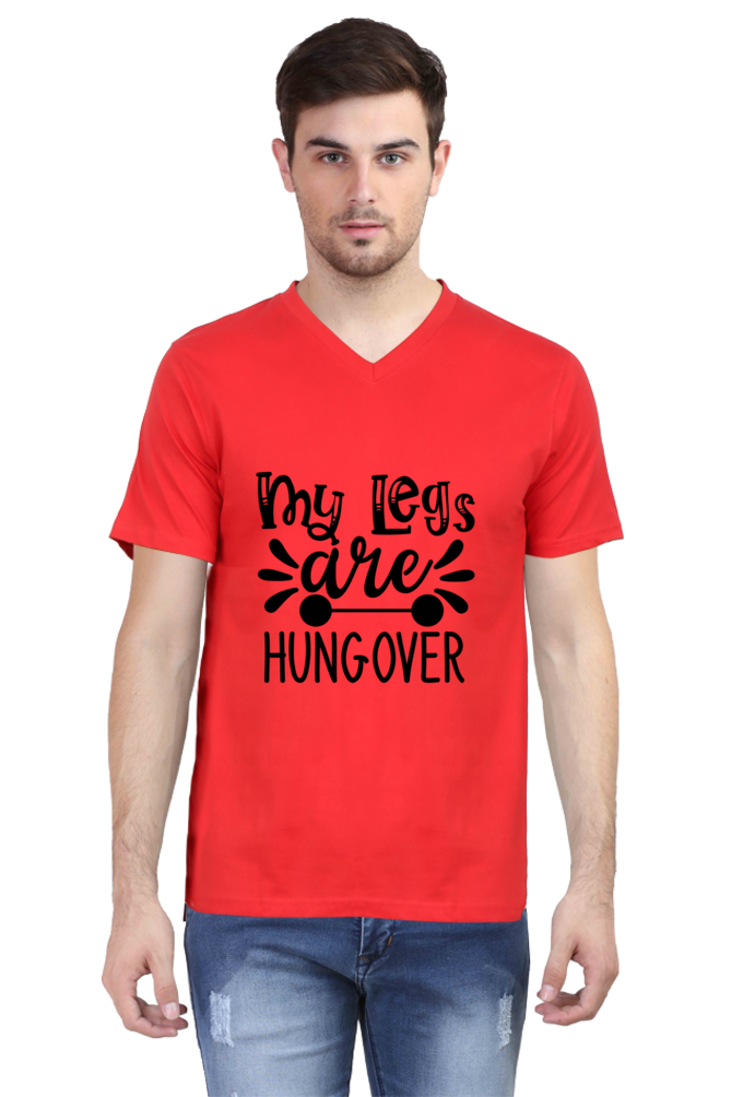 Men's V Neck T-Shirt - Leg's are Hangover
