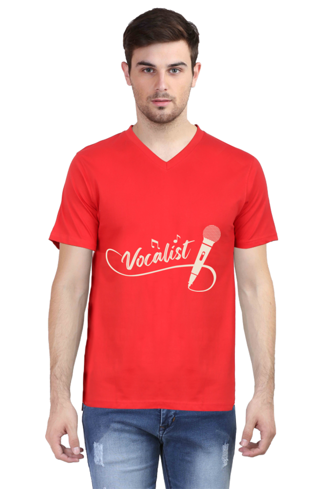 Men's V Neck T-Shirt - Vocalist