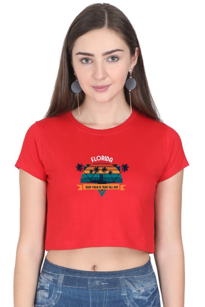 Women's Summer Crop Top - Florida