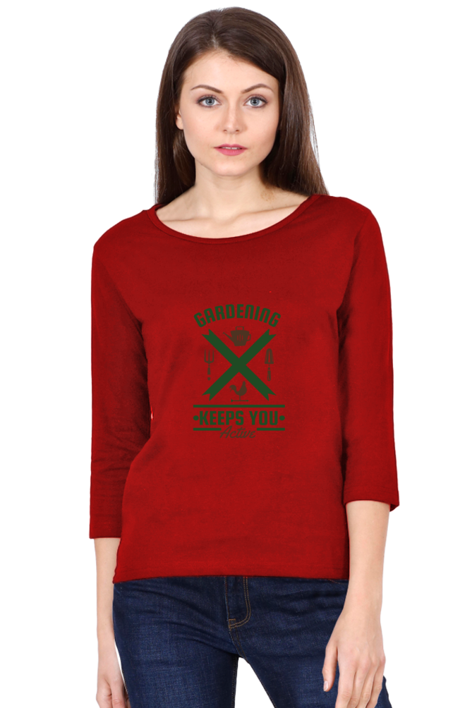 Women’s Full Sleeves Gardening T-Shirts - active