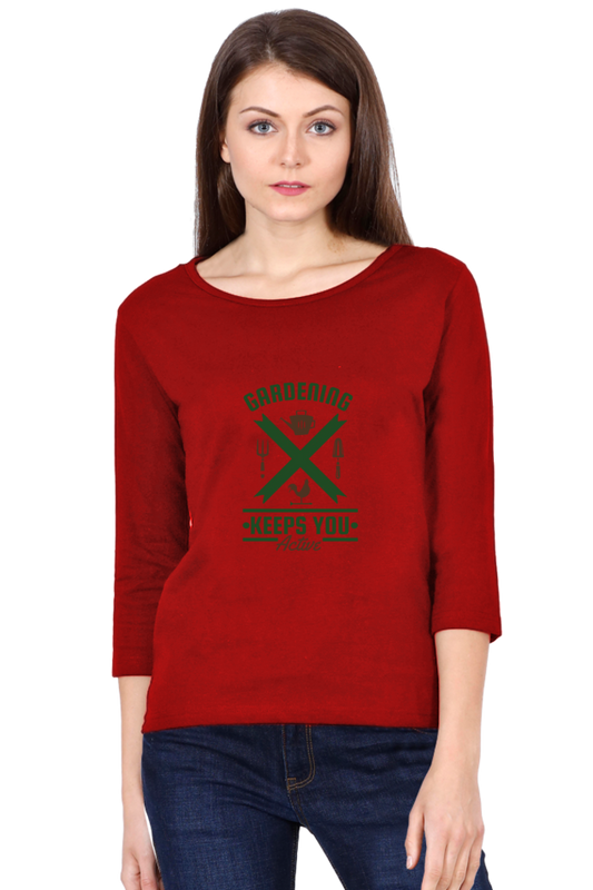 Women’s Full Sleeves Gardening T-Shirts - active
