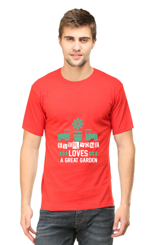Men's Gardening Cotton Round Neck T-Shirt - great