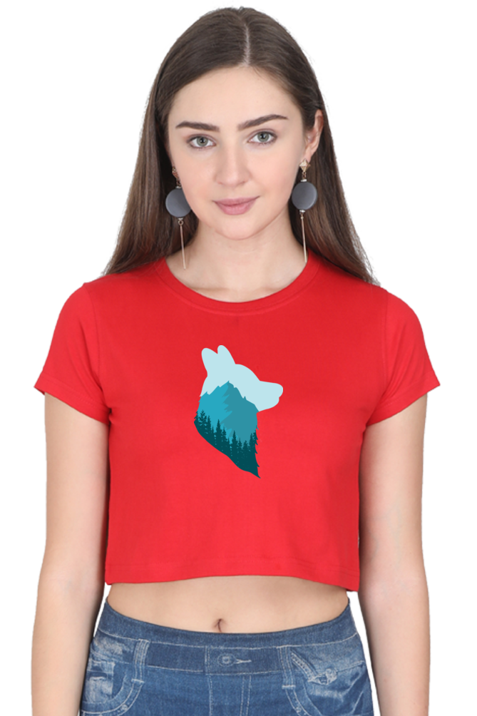 Women Adventure Crop Top - wolf