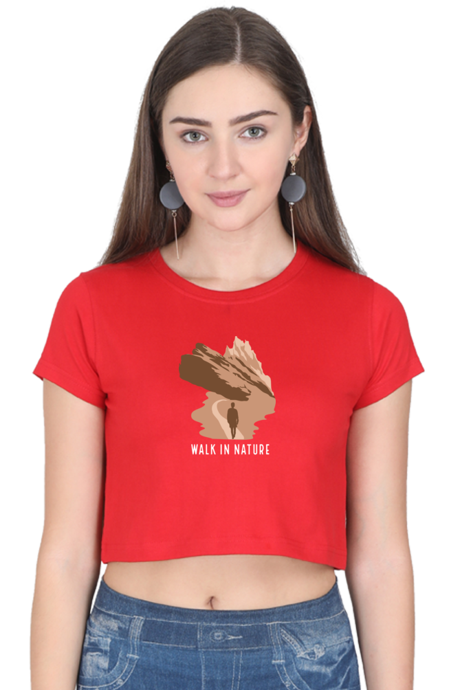 Women Adventure Crop Top - nature walk