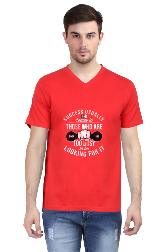 Men's V Neck T-Shirt - Too Busy To Be Looking For It