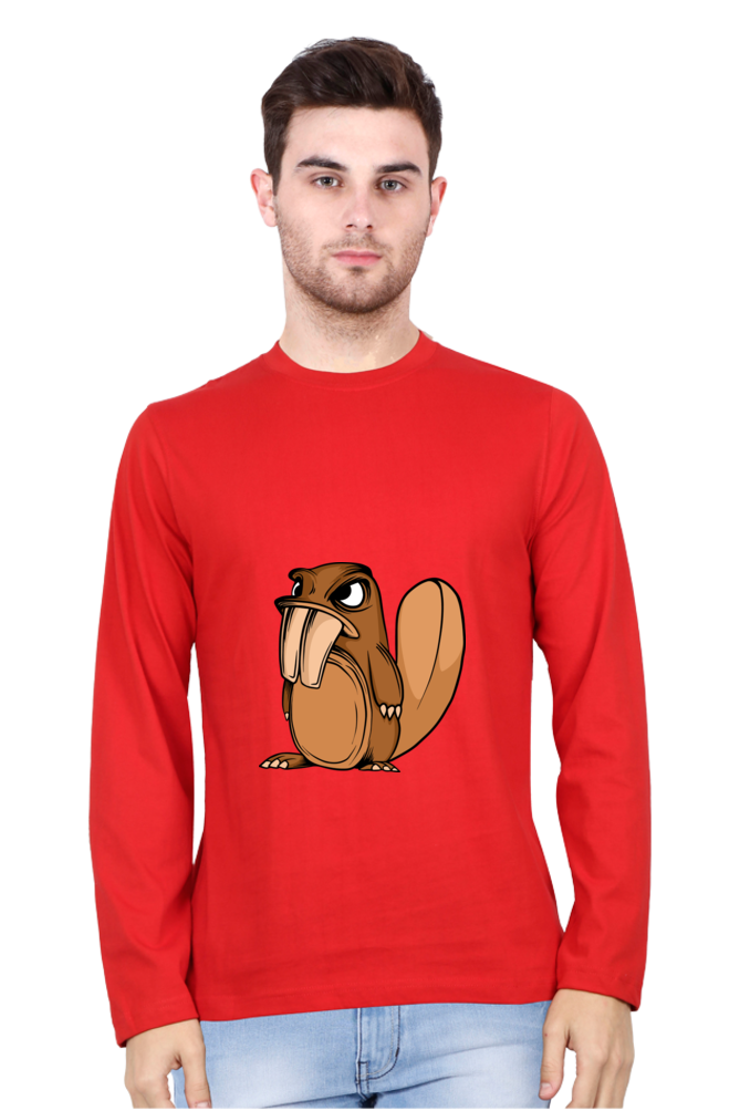 Men’s  Animal's & Monster's Full Sleeve - T Shirt - monster squirrel