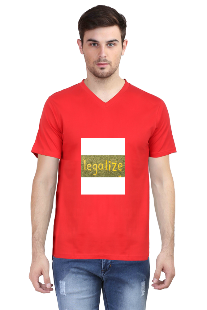 Men's V Neck T-Shirt - Legalize