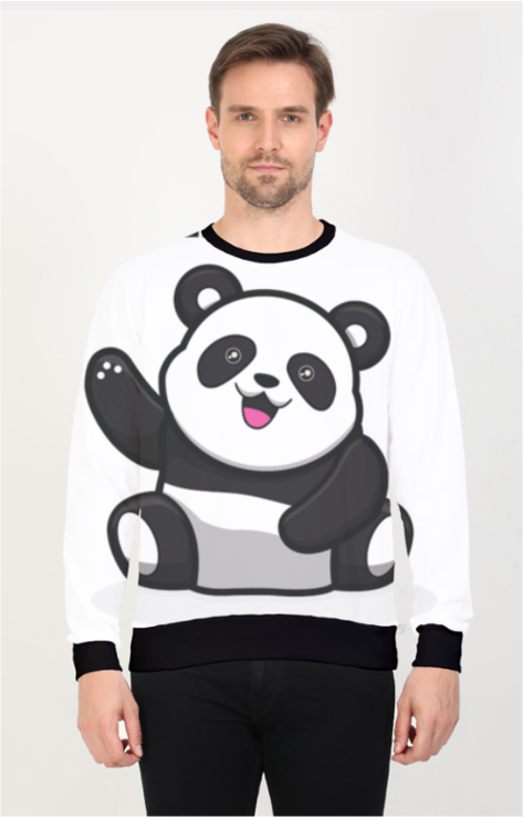 All Over Printed Sweatshirt- Panda