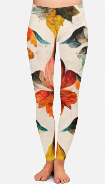 All Over Print High-Waist- Autumn Inspired Odyssey Art Leggings