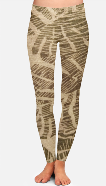 All Over Print  High-Waist - Essential Brown Leggings