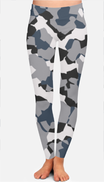 All Over Print High-Waist Camouflage Leggings