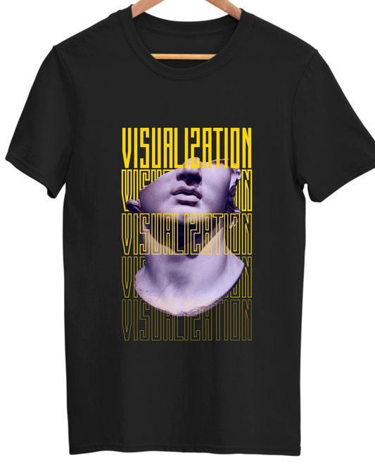 Premium Bio Wash Unisex Minimalists Cotton Round Neck T-shirt - Visualization