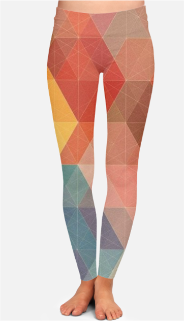 All Over Print High-Waist - Geometric Pattern Leggings