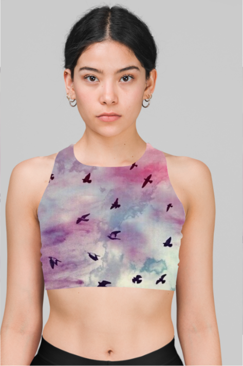 Sports Bra - Birds & Sky